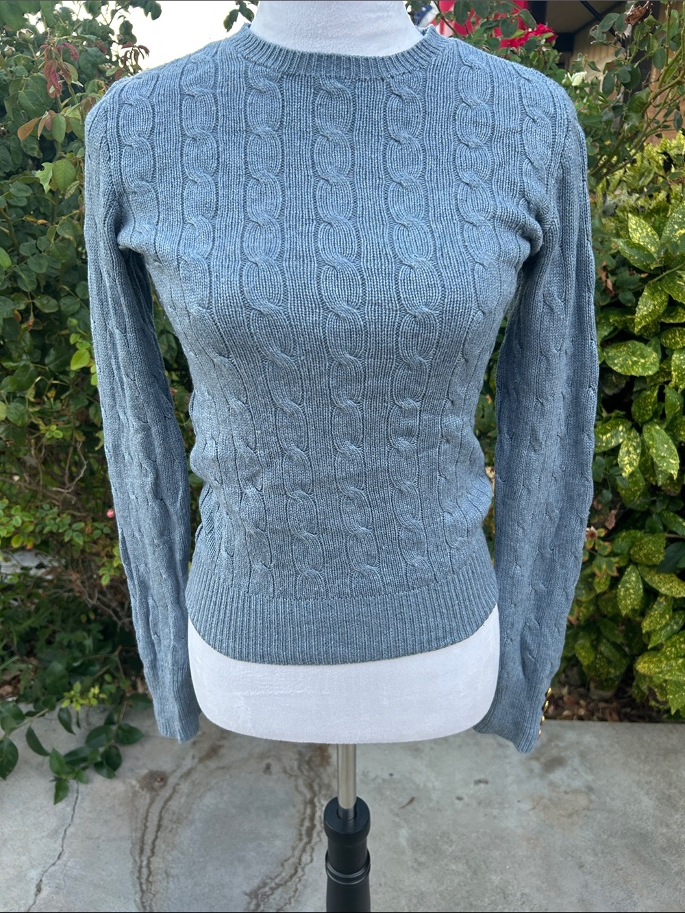 Rugby Ralph Lauren Preppy Academia Old Money Cable Knit Crewneck Sweater